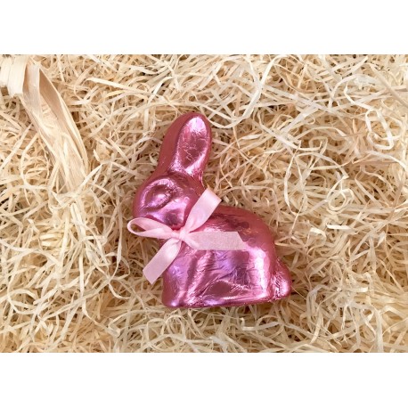 Sitzhase  11cm Vollmilch Rosa