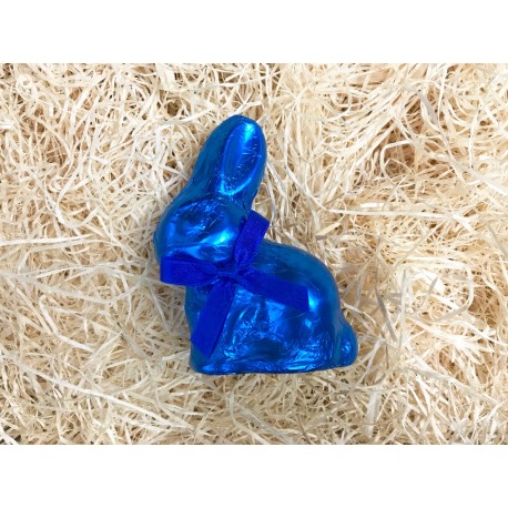 Sitzhase  11cm Zartbitter Blitzblau