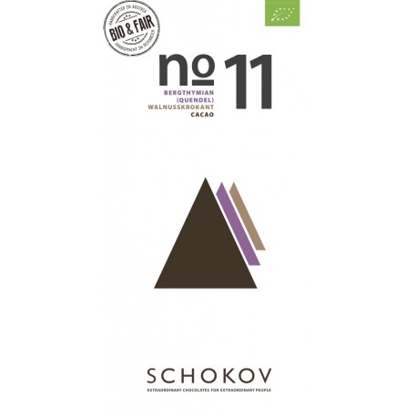 Schokov No. 11 70% mit Thymian und Walnusskrokant (AT-BIO-401)
